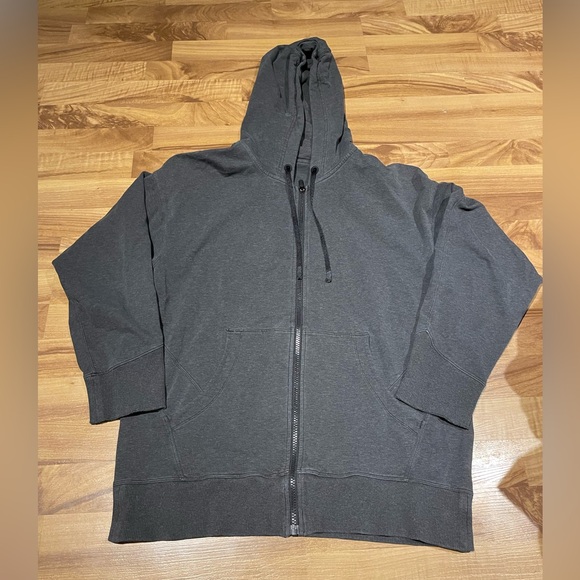 Lululemon Ready to Roll Hoodie Heathered Black Size 8 - Picture 5 of 14